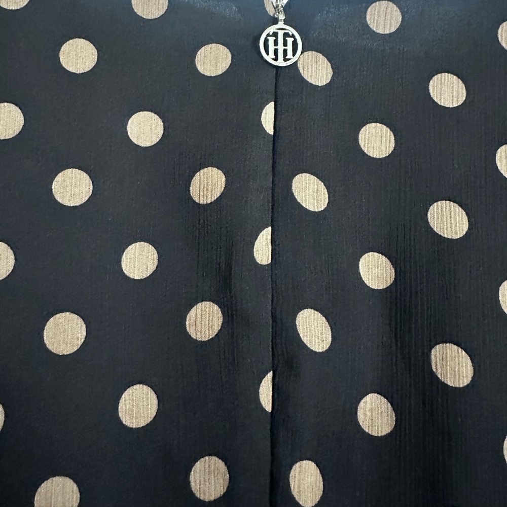 Tommy Hilfiger Black Top with Tan Dots
